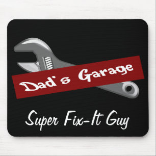 Tapis De Souris Fête des pères Mousepad de M. Fix It du garage d