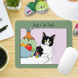 Tapis De Souris Fête des pères Tuxedo Chat