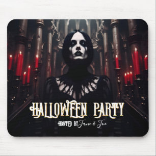 Tapis De Souris Fête d'Halloween - Invitation gothique sombre
