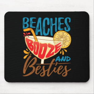 Tapis De Souris Fête d'île de célibataire de plage - Plages Alcool