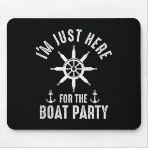 Tapis De Souris Fête en bateau Capitaine de bateau propriétaire de