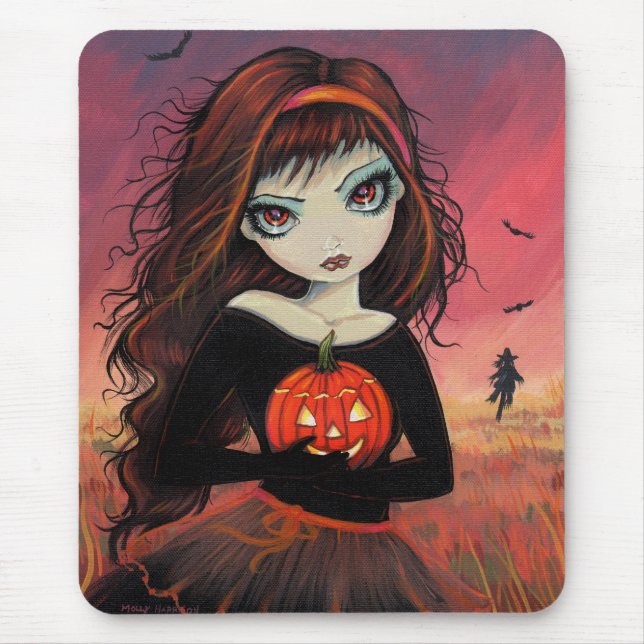 Tapis De Souris Feu d'automne Halloween Mousepad (Devant)