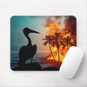 Tapis De Souris Feu sauvage du littoral de Pélican