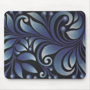 Tapis De Souris feuille bleu