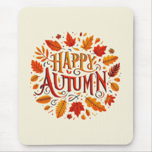 Tapis De Souris feuille classique et automne heureux