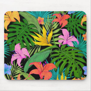 Tapis De Souris Feuille de palme tropicale hawaïenne