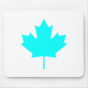 Tapis De Souris Feuille d'érable CyanTransp les cadeaux de Zazzle