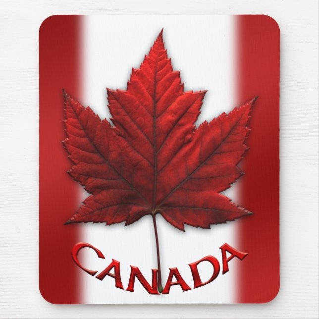 Tapis De Souris Feuille d'érable de Mousepad Canada de drapeau du (Devant)