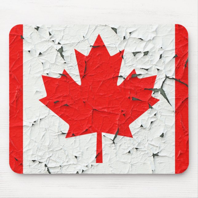 Tapis De Souris Feuille d'érable rouge du Canada Peinture (Devant)