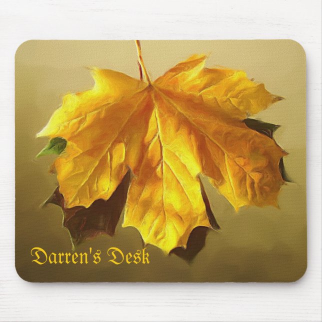Tapis De Souris Feuille d'or ~ Mousepad (Devant)
