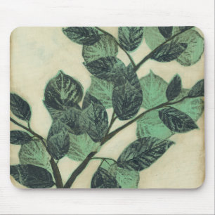Tapis De Souris Feuille et branches sur l'arrière - plan crème