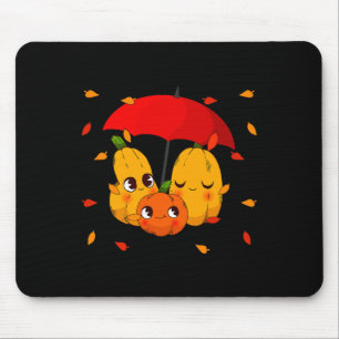 Tapis De Souris Feuille Lattes Citrouille Épice Automne Automne Ha