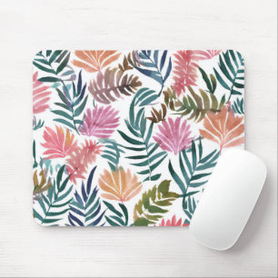 Tapis De Souris Feuilles botaniques aquarelle Feuille florale co