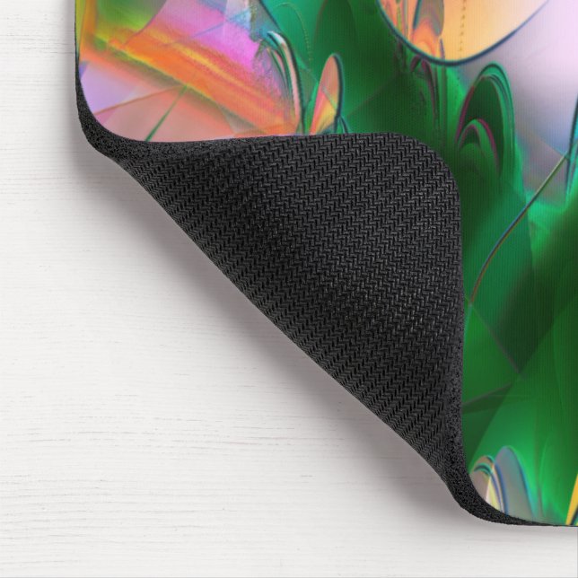 Tapis De Souris feuilles colorés Abstraits avec style psychédéliqu (Coin)