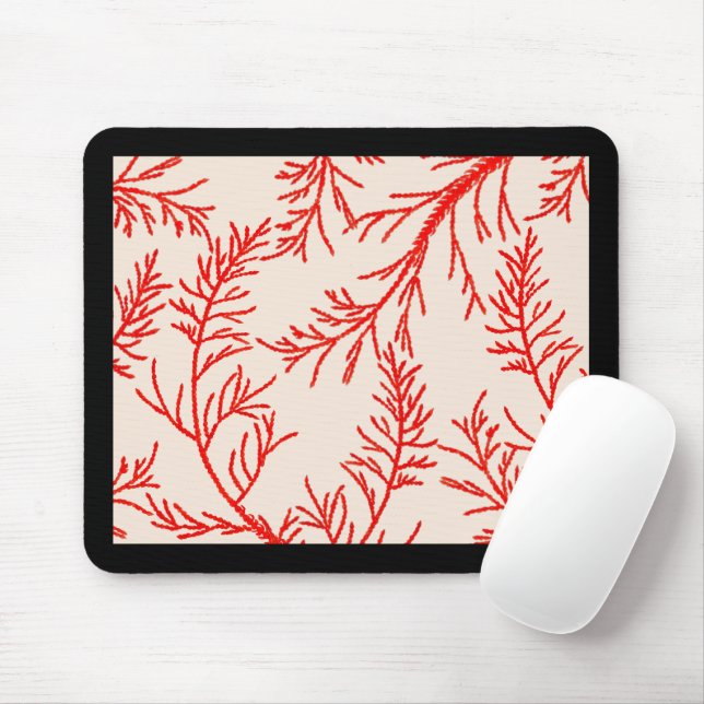 Tapis De Souris Feuilles de cèdre sur un carnet de souris (Avec souris)