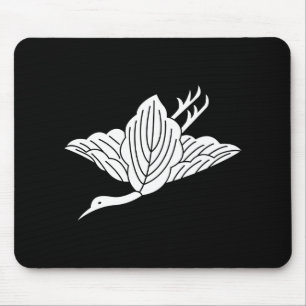 Tapis De Souris Feuilles de chêne en forme de grue