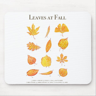 Tapis De Souris feuilles jaunes à la collection automne