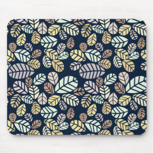 Tapis de souris Feuilles Pastel