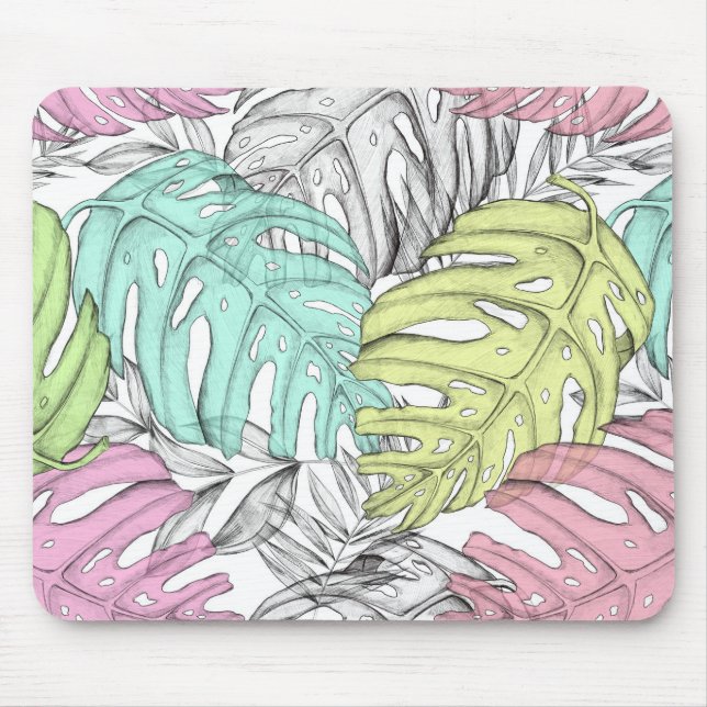 Tapis De Souris Feuilles tropicaux (Devant)
