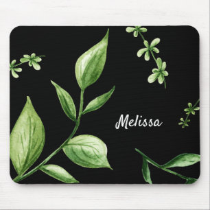 Tapis De Souris Feuilles verts personnalisés