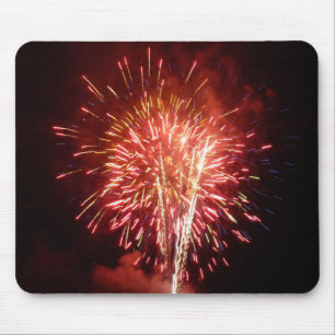Tapis De Souris Feux d'artifice Rouges, Blancs et Bleus II Patriot