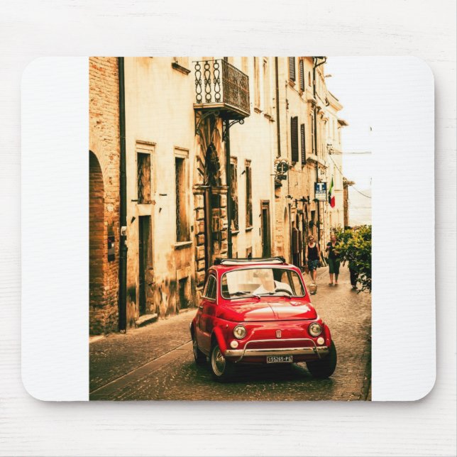 Tapis De Souris Fiat rouge 500, Cinquecento, en Ombrie, l'Italie (Devant)