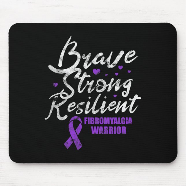 Tapis De Souris Fibromyalgie brave résistible lauréats de fibro ré (Devant)