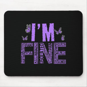 Tapis De Souris Fibromyalgie fine guerrier Fibro Sensibilisation V