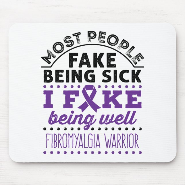 Tapis De Souris Fibromyalgie Warria Fake Être bien (Devant)