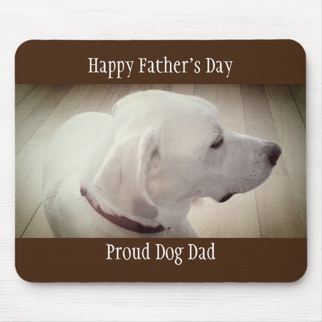 Tapis De Souris Fier Chien Papa Sombre Brown (Devant)