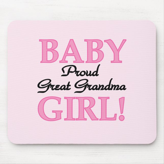 Tapis De Souris Fier Grand Grand-mère Baby Girl Tshirts et cadeaux (Devant)
