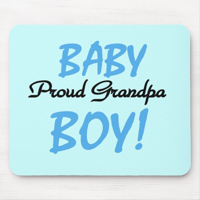 Tapis De Souris Fier Grand-Père Baby Boy Tshirts et cadeaux (Devant)