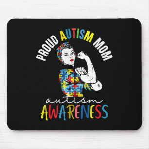 Tapis De Souris Fier Maman Sensibilisation sur l'autisme Famille C