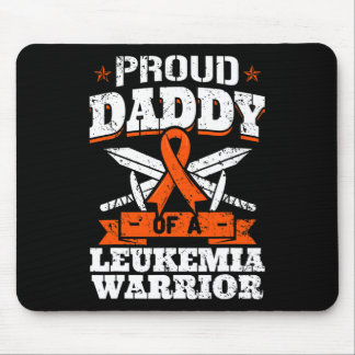Tapis De Souris Fier Papa D'Une Leucémie Guerrier Papa Sensibilisa
