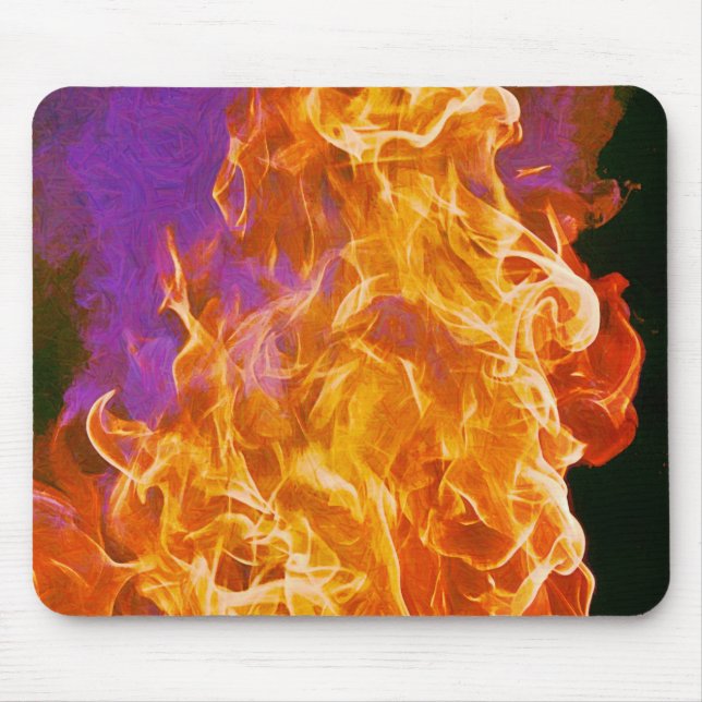 Tapis De Souris Fierce Hot Fire Abstrait Art Mouse Pad (Devant)