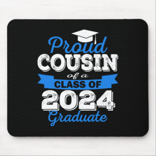 Tapis De Souris Fière Cousin De 2024 Diplômé Awesome Famille Colle