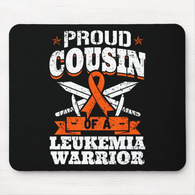 Tapis De Souris Fière Cousin D'Un Guerrier De Leucémie Cuz Sensibi (Devant)
