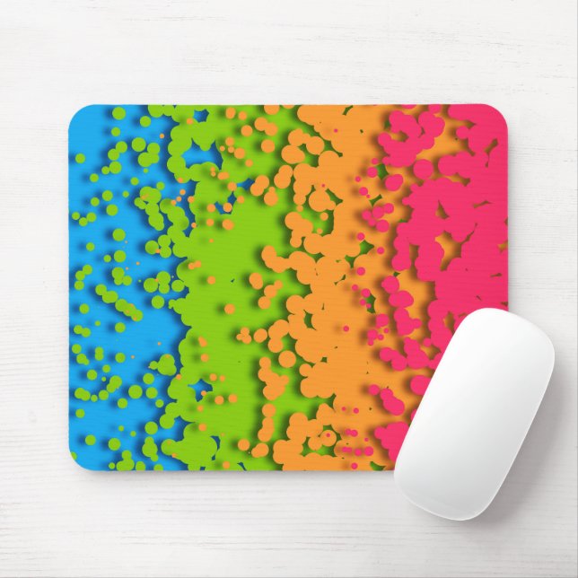 Tapis De Souris Fière de Groovy Rétro Bubbly Trippy Funky Panroman (Avec souris)