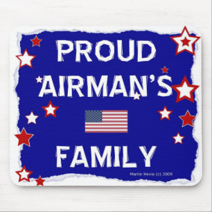 Tapis De Souris Fière famille de l'aviateur - Mousepad