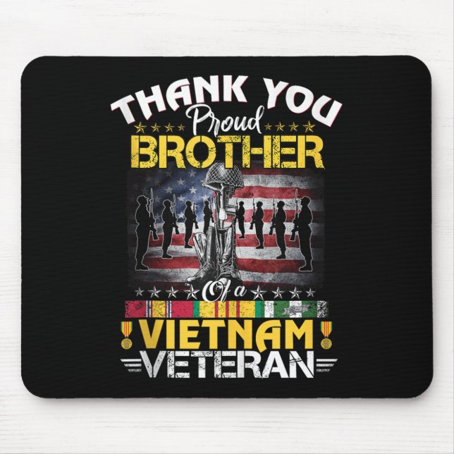 Tapis De Souris Fière Frère D'Un Vétérinaire Du Vietnam - Vie Merc (Devant)