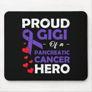 Tapis De Souris Fière Gigi D'Un Héros De Cancer Pancréatique Guerr