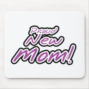 Tapis De Souris Fière nouvelle maman Purple Texte Tshirts et cadea