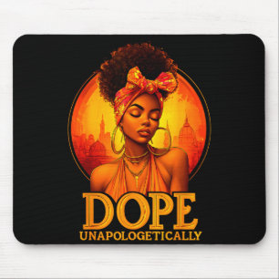 Tapis De Souris Fièrement Histoire Noire Fille Afro Mélanine W