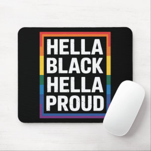 Tapis De Souris Fièrement noire, fièrement fière Fierté gay afro-a