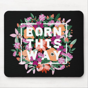 Tapis De Souris Fierté lesbienne d'Orange blanc rose