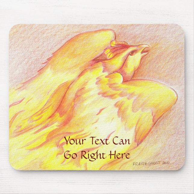 Tapis De Souris Fiery Phoenix Mousepad (Devant)