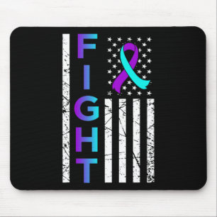 Tapis De Souris Fight USA Flag Joyeux soutien à la sensibilisation