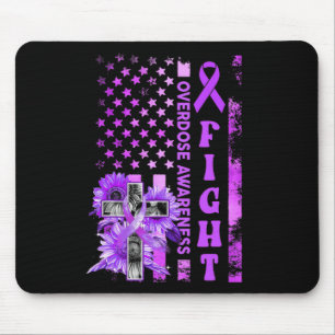 Tapis De Souris Fight USA Flag Sunflower Christian Overdose Award