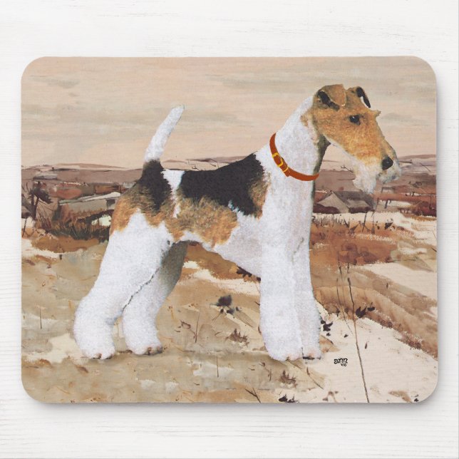 Tapis De Souris Fil Fox Terrier Automne (Devant)