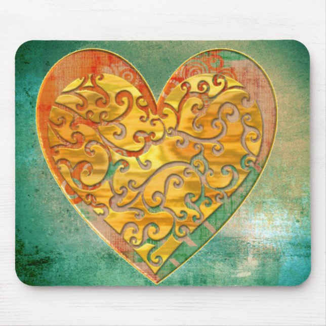 Tapis De Souris Filigree Pop Art Heart (Devant)